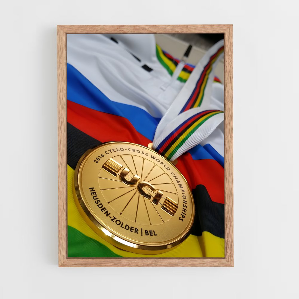 Poster Médailles et Arc-en-Ciel – affiche Cyclisme (vue 4)